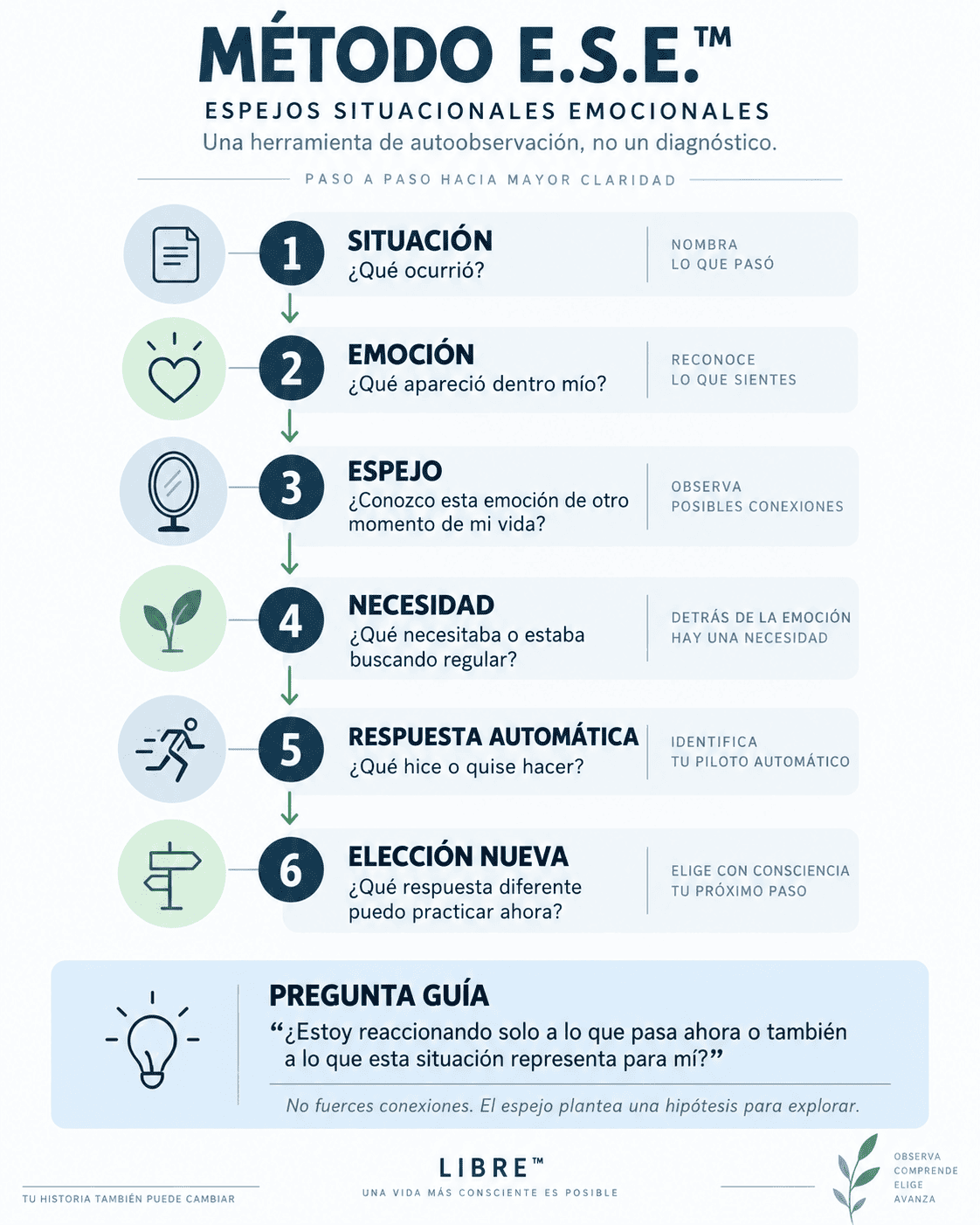 Diagrama: Método E.S.E. — 6 pasos