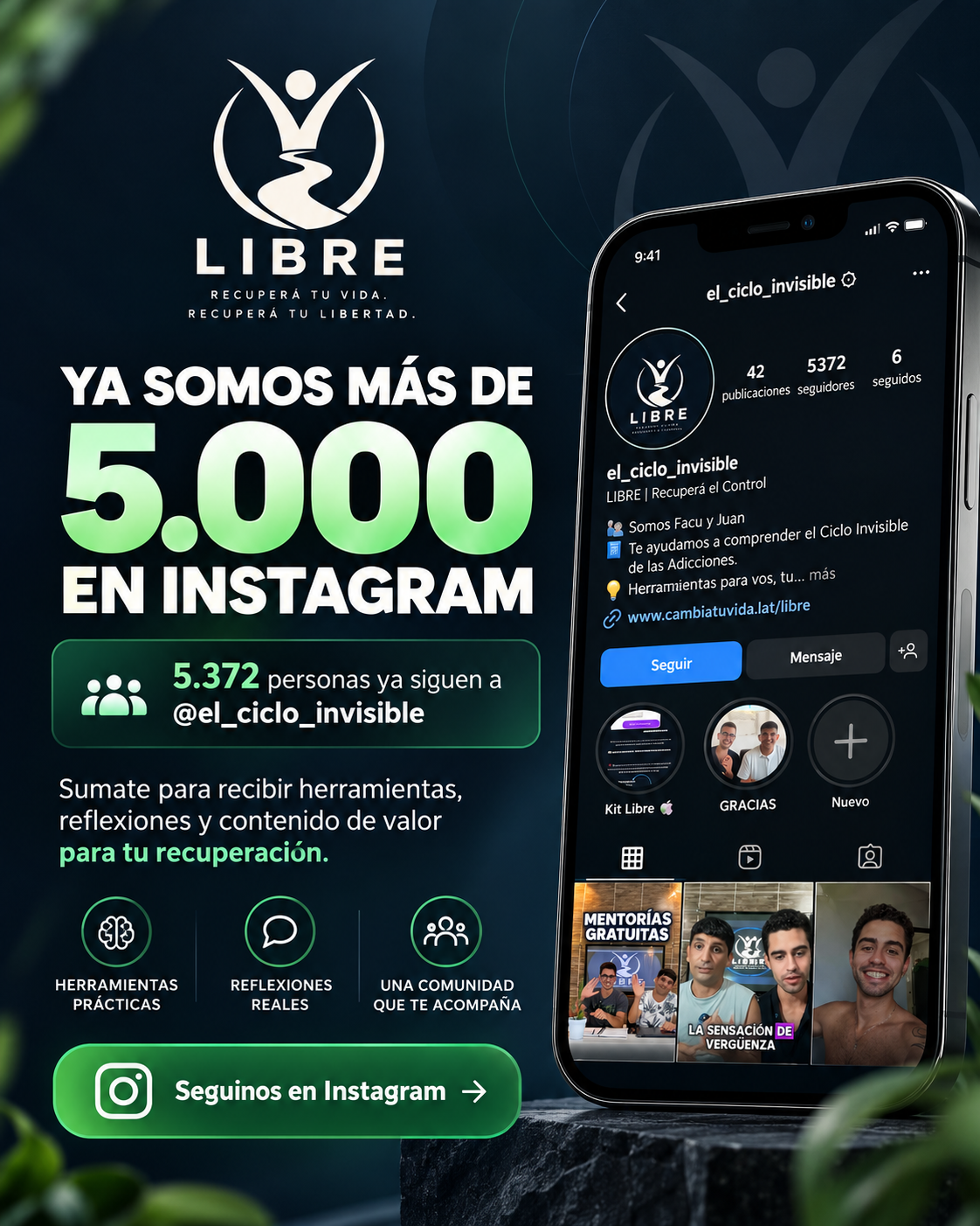 Más de 5.000 personas siguen a LIBRE™ en Instagram